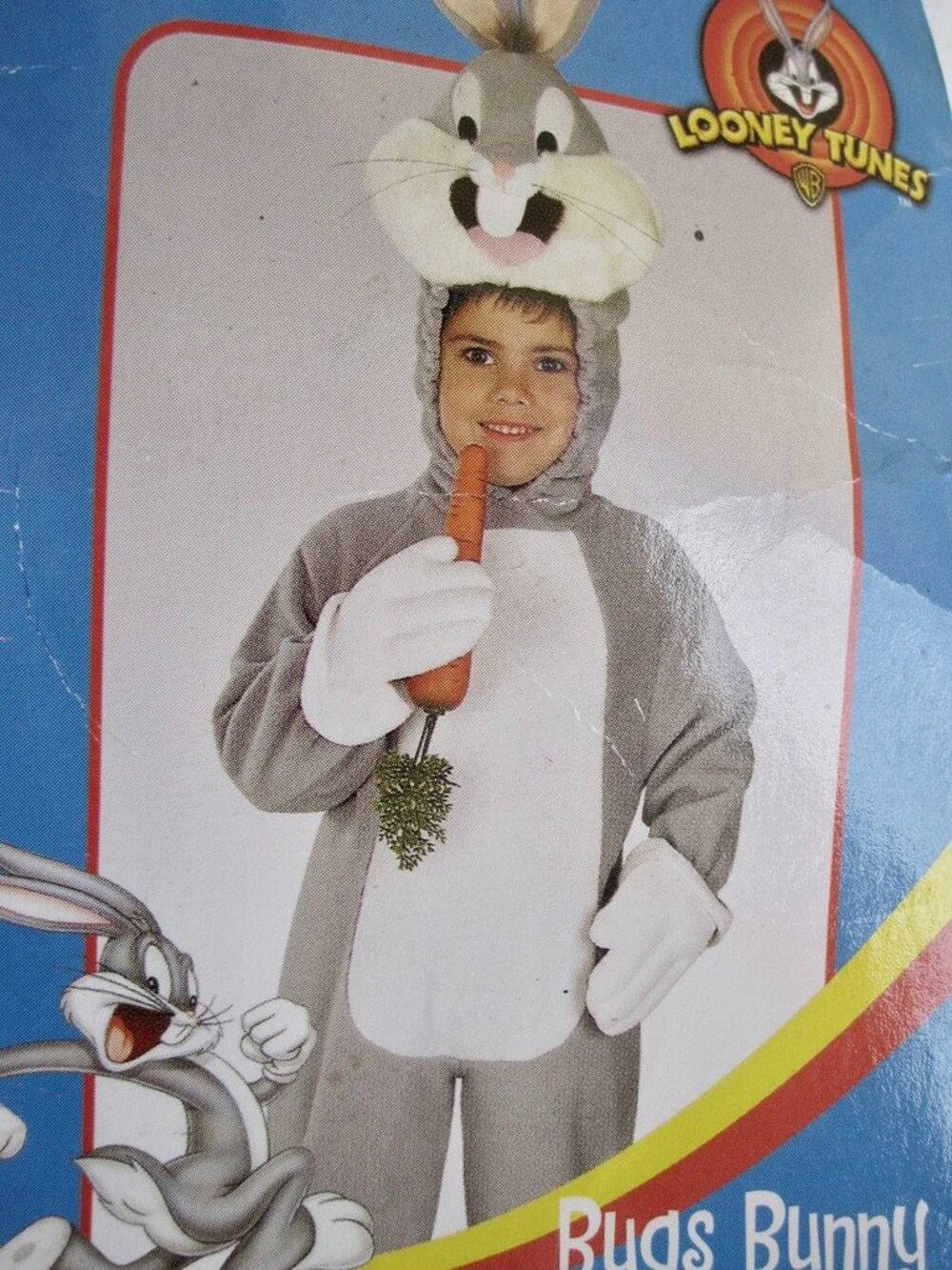 Vintage 90s Bugs Bunny Deluxe Costume Childs Medium HALLOWEEN Warner Bros Studio